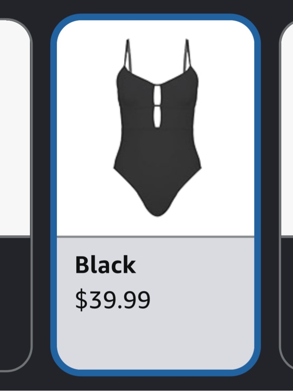 NWT- Cupshe Black Cutout One-Piece Swimsuit - Picture 6 of 9